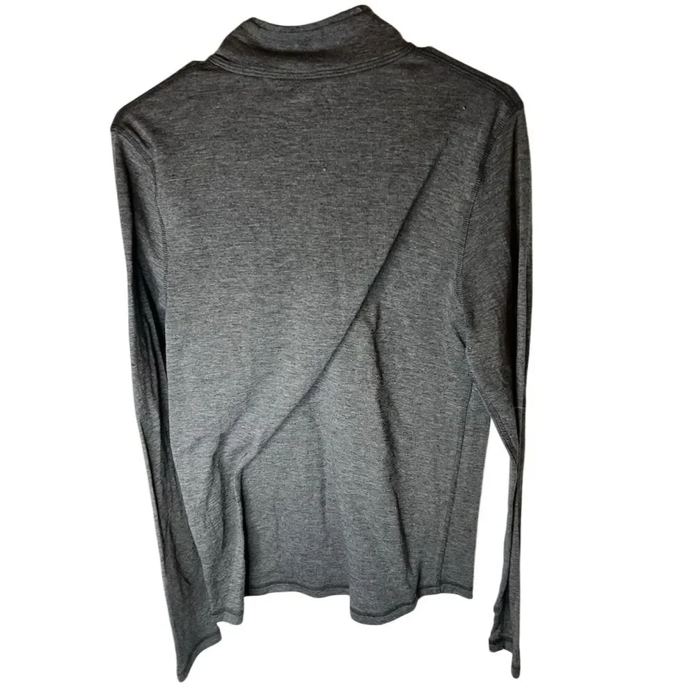 OmniWool Men's Gray 1/4 Zip Pullover Base Layer Shirt Size M